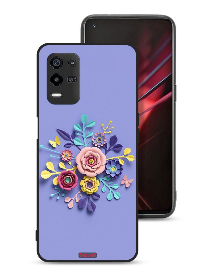 Tolwak Oppo K9x Protective Case Cover Flowers Art - Image 1