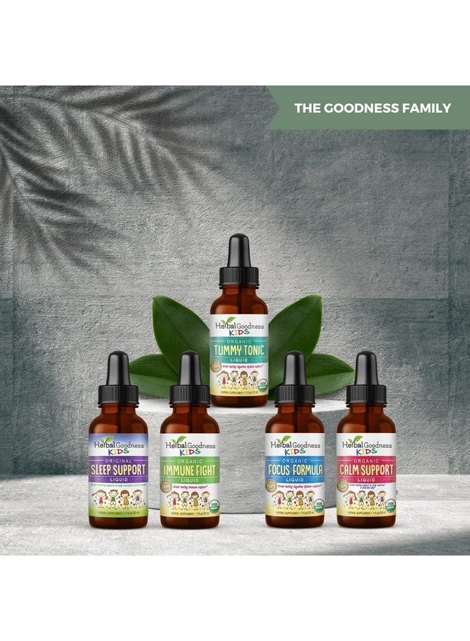 Herbal Goodness مستخلص سائل لدعم هدوء الأطفال 1 أونصة مع غليسينات المغنيسيوم، سترات المغنيسيوم، متعدد الفيتامينات للأطفال - مغنيسيوم للأطفال - زجاجة 1 أونصة، 1 وحدة - فوائد عشبية - Image 5
