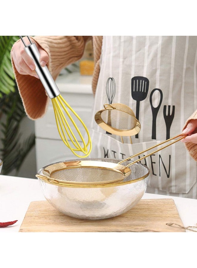 Newbested 4 Pack Colorful Mini Silicone Kitchen Whisks With Stainless Steel Handles For Milk Egg Blending Stirring Whisking And Beating(4 Colors,6 Inches) - Image 5