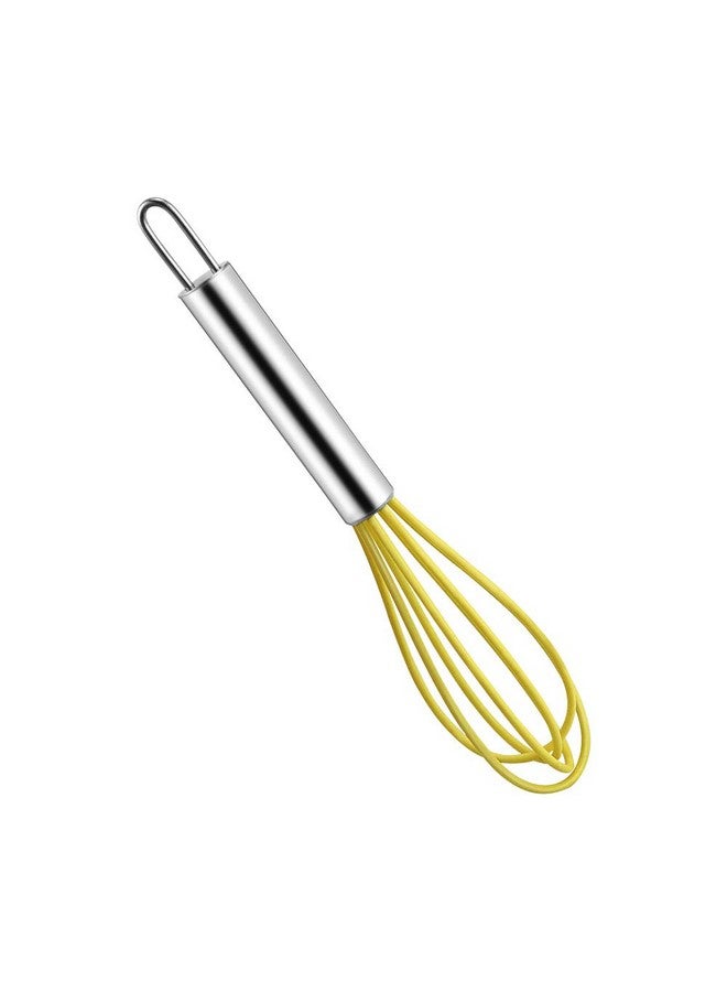 Newbested 4 Pack Colorful Mini Silicone Kitchen Whisks With Stainless Steel Handles For Milk Egg Blending Stirring Whisking And Beating(4 Colors,6 Inches) - Image 3