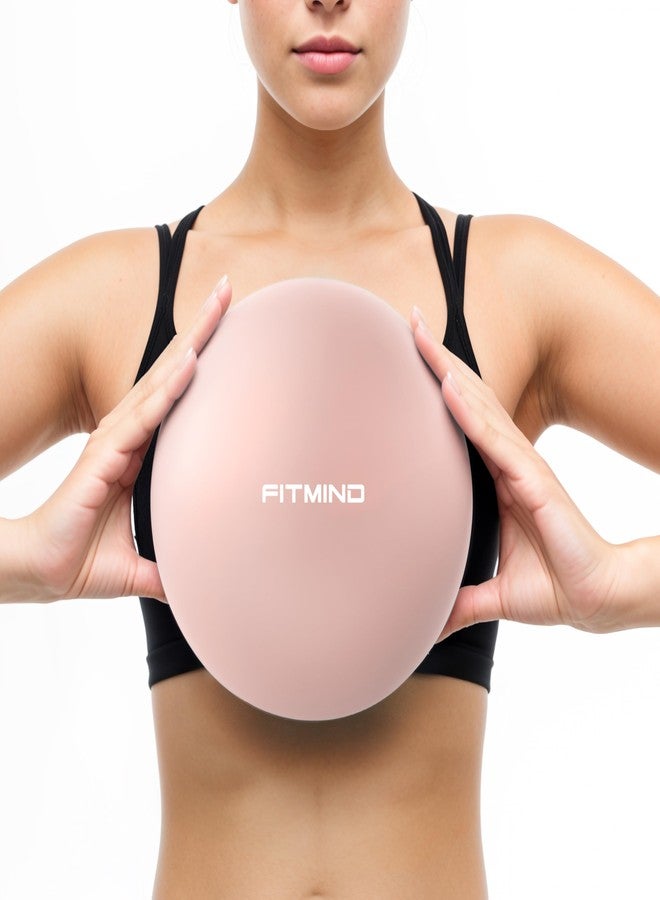 FITMIND_Pilates Ball 10 Inch Anti-Burst Slip Resistant Mini Yoga Ball for Fitness, Core Training, Physical Therapy, Balance, Stability, Stretching 200kg 440lbs Capacity - Pink - Image 1