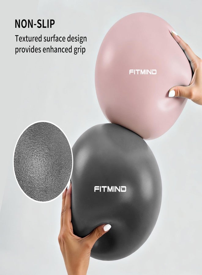 FITMIND_Pilates Ball 10 Inch Anti-Burst Slip Resistant Mini Yoga Ball for Fitness, Core Training, Physical Therapy, Balance, Stability, Stretching 200kg 440lbs Capacity - Pink - Image 4