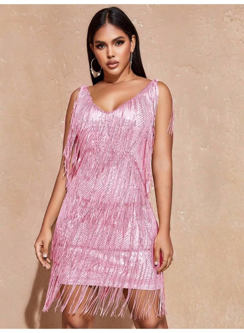 Madam Uniq Fringed Party Dress - Image 1