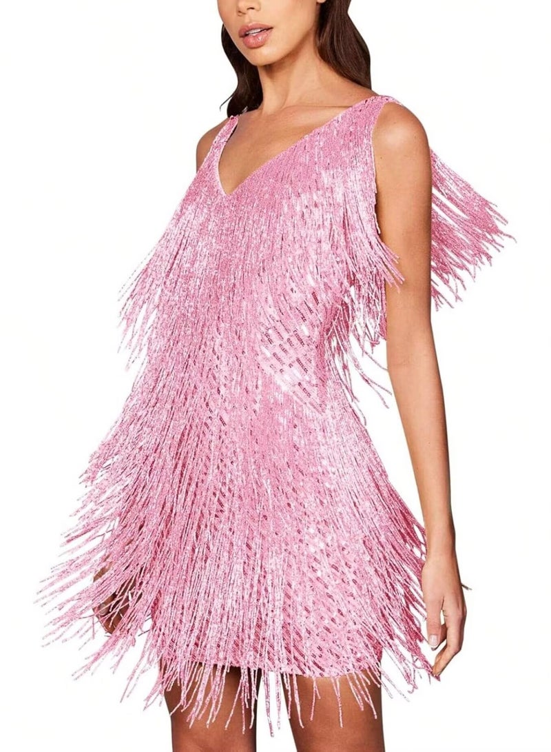 Madam Uniq Fringed Party Dress - Image 3