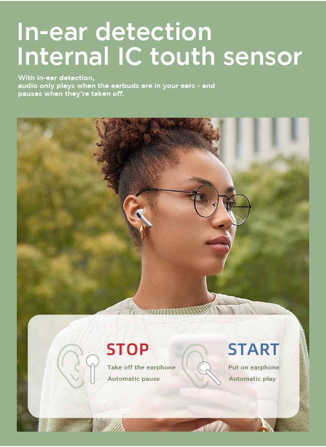 Tornado Keratiner - JR-T03S Pro TWS In-Ear Earphones Wireless Earbuds With Replacement Eartips And Protective Case Standard Version White - Image 1