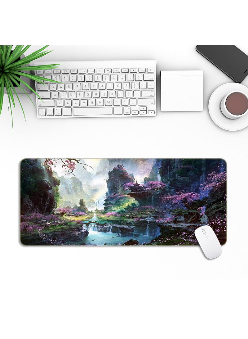 Y&D Chinese Style Pattern For Esports Games Gaming Mouse Pad Extended Large Mat Desk Pad Stitched Edges Mousepad Long Mouse Pad And Non-Slip Rubber Base Mice Pad 900X400X4mm
