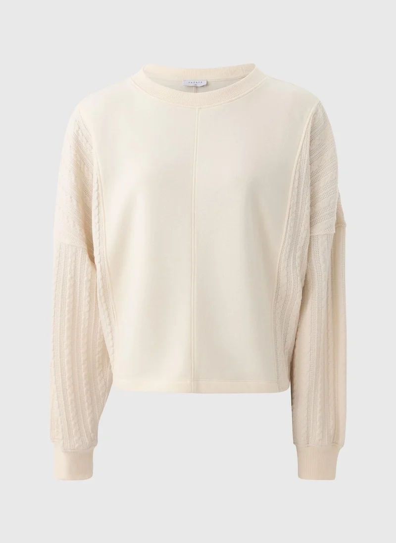 Matalan Cream Cable Sweatshirt Top