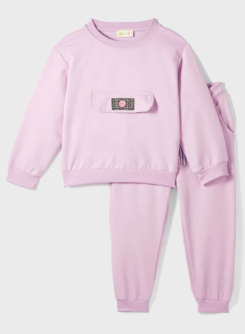 JUNE Infant Pocket Sweatshirt & Sweatpants Set
