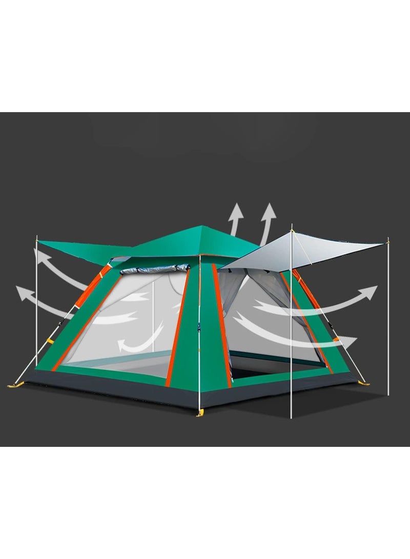 73Hours Premium Outdoor Expedition Tent for 4-8 Person with Instant Pop-Up Frame, Waterproof Coating, Big Front Shelter Awning, Mesh Ventilation System  Strong Poles – Perfect for Camping, Road Trips, Beach Use, Hiking  Weekend Adventures - Image 4