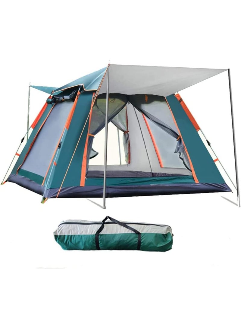 73Hours Premium Outdoor Expedition Tent for 4-8 Person with Instant Pop-Up Frame, Waterproof Coating, Big Front Shelter Awning, Mesh Ventilation System  Strong Poles – Perfect for Camping, Road Trips, Beach Use, Hiking  Weekend Adventures - Image 1