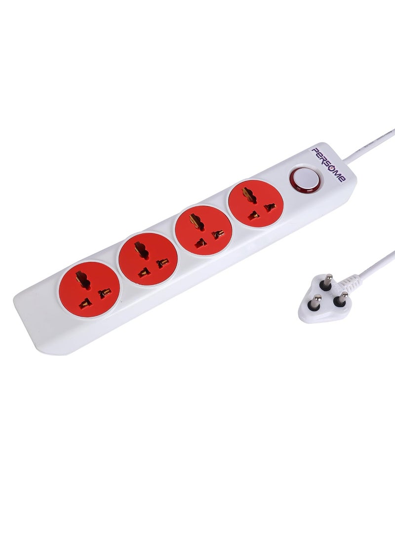 Persome Persome 41 Extension Board 4 Universal Socket with Single Switch Long Cord Led Indicator for Office and Home Appliances  - Image 1