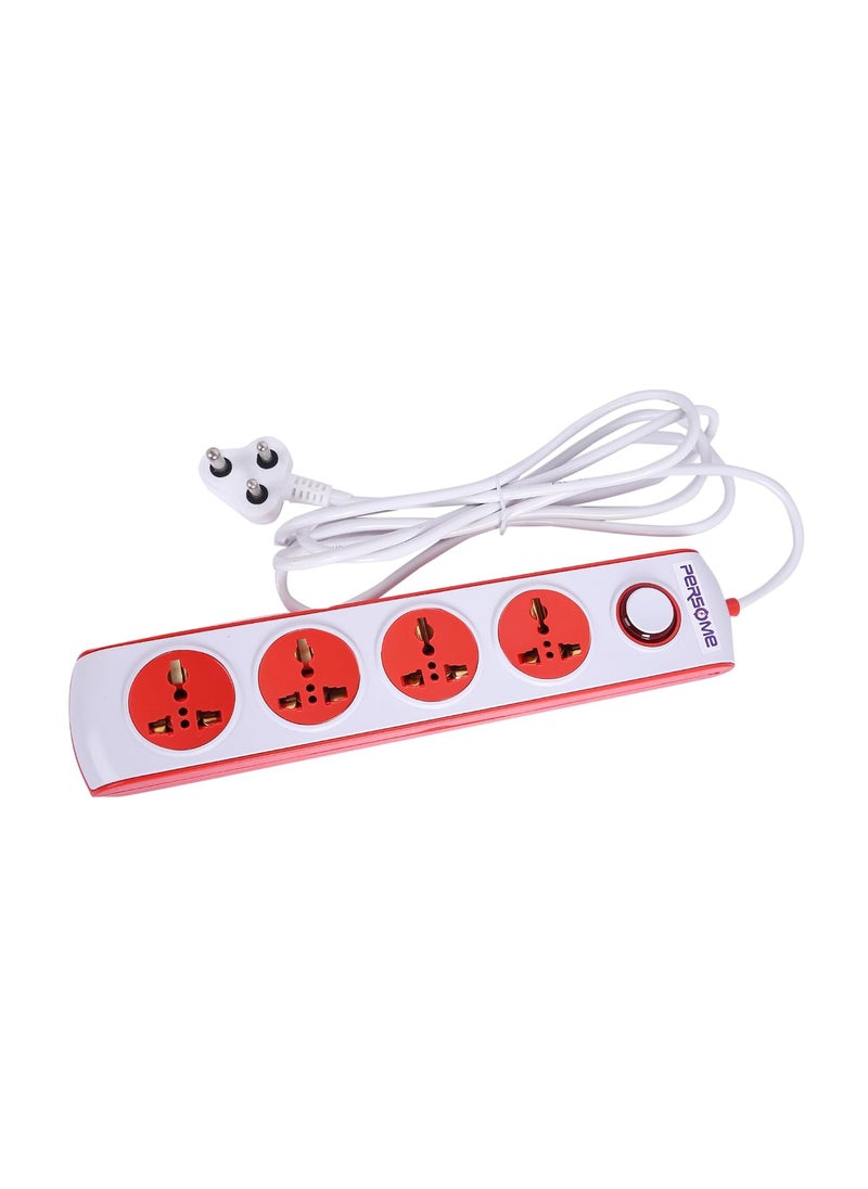 Persome Persome 41 Extension Board 4 Universal Socket with Single Switch Long Cord Led Indicator for Office and Home Appliances  - Image 4