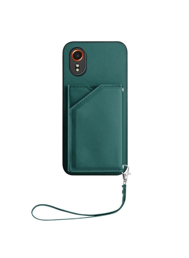 اس-توب جراب لهاتف Samsung Galaxy Xcover 7 Skin Feel مع أربع فتحات للبطاقات وحزام معصم - Image 2