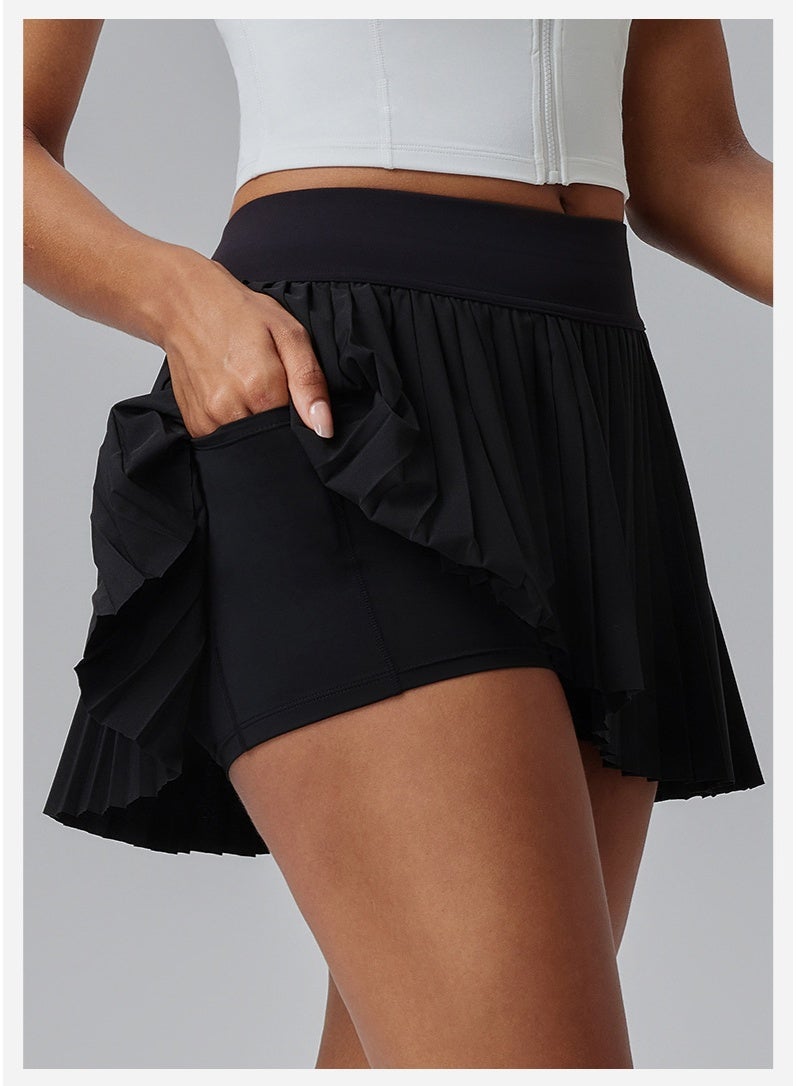 Women's Golf Short Skirt High Elasticity Running Tennis Sports Yoga Pleated Skirt  Style Anti-Light Walking  - Image 2