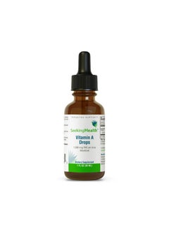 Seeking Health vitamin A Drops - Eye & Skin Health Supplement with Retinyl Palmitate - Liquid Vitamin Support with Antioxidant Support - Soy-Free & Gluten-Free - 1 fl oz, 1500mcg (600 Servings)