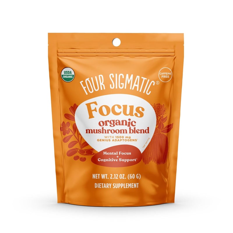 Four Sigmatic Focus Blend  Organic Lions Mane Powder with Adaptogen and Mushroom Blend  Includes Cordyceps Rhodiola Bacopa  Mucuna  30 Servings - Image 1