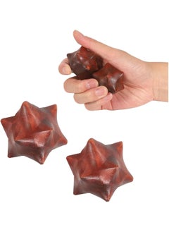 2PCS Handheld Sensory Fidget Toys Anxiety Quiet Fidget Toys Stress Relief ADHD Office Desk Roller Gadgets Relieves Stress Toys Wooden Massage Balls Manual Hand Massage Tools for Adults