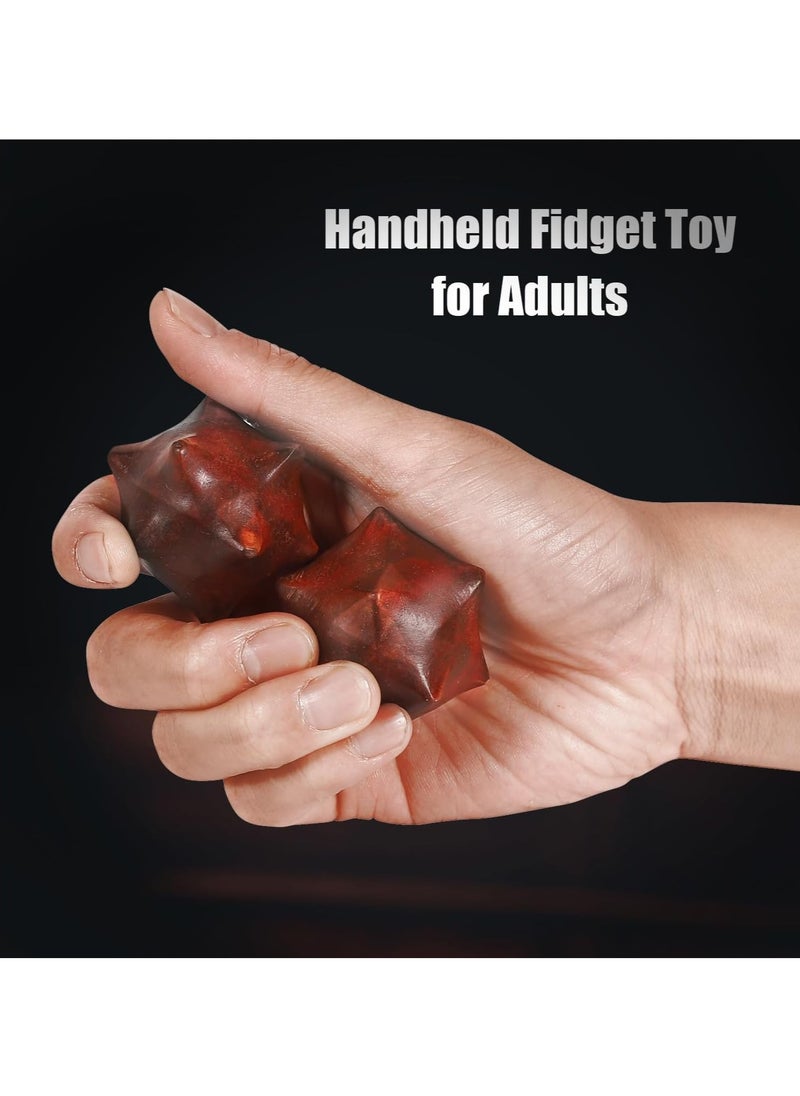 Generic - 2PCS Handheld Sensory Fidget Toys Anxiety Quiet Fidget Toys Stress Relief ADHD Office Desk Roller Gadgets Relieves Stress Toys Wooden Massage Balls Manual Hand Massage Tools for Adults - Image 1
