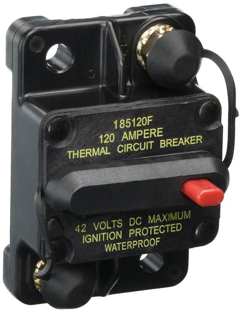 Bussmann CB185-120 Waterproof High Amp Flush Mount Type III (3) Circuit Breaker (120 Amp), 1 Pack - Image 3