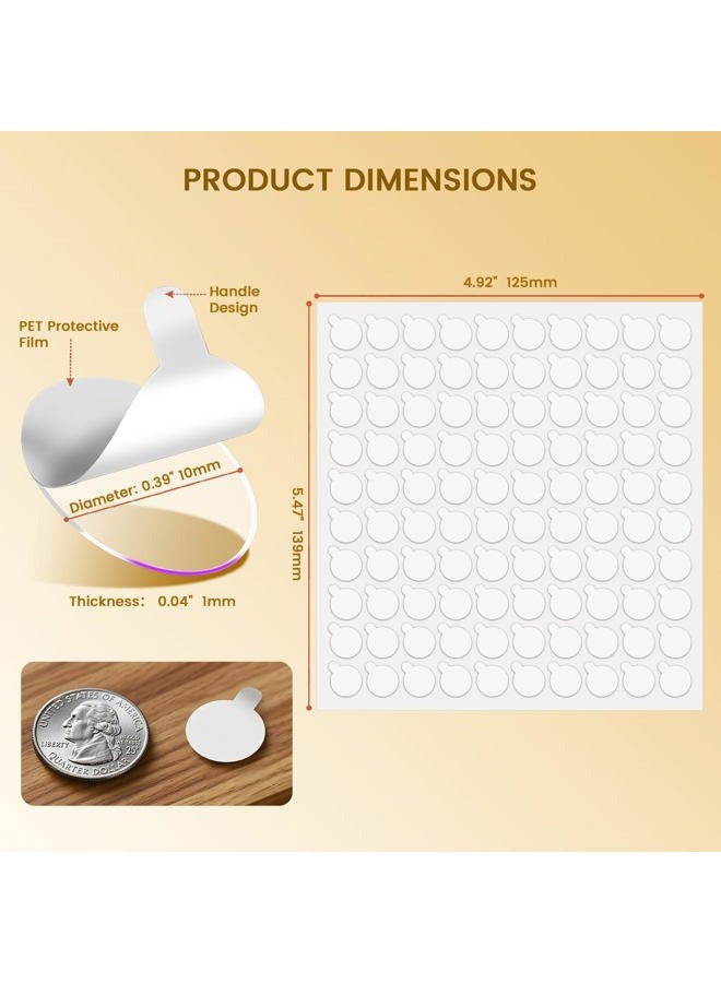 Veepaxx 300Pcs Double Sided Adhesive Dots, Removable Clear Dots Sticky Tack, Waterproof No Trace Dots Adhesive Putty for Wall Hanging Crafts, Balloons Party Decorations Poster Picture Festival Decoration 10mm - Image 2
