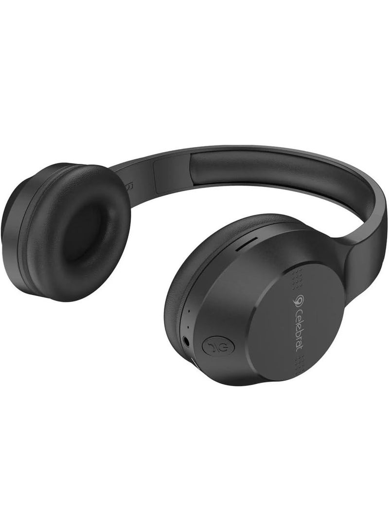 Celebrat A27 Bluetooth Headphones with HiFi Sound, HD Microphone, Foldable and Comfortable Design, 3.5mm Audio Jack - Image 2