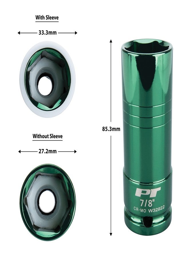 بيرفورمانس تول أداة الأداء W32922 أداة الأداء مقبس حائط رفيع مقاس 1/2 بوصة، محرك تأثير، مقاس 7/8 بوصة، أخضر - Image 5