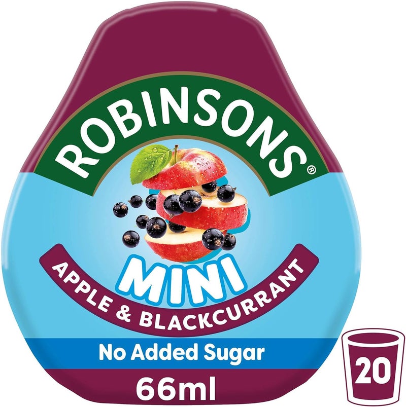 Robinsons Real Fruit Mini - Apple and Blackcurrant Concentrate, 66ml - Image 3