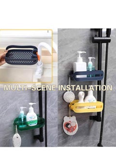 SYOSI 2 in 1 Home Sink Organizer, 2 in 1 Home Sink Sponge Holder, Kitchen Sink Organizer, Detachable Hanging Faucet Drain Rack with Draining Holesr Space Saving Sponge Holder (2 Pcs Green - Red )  - Image 4
