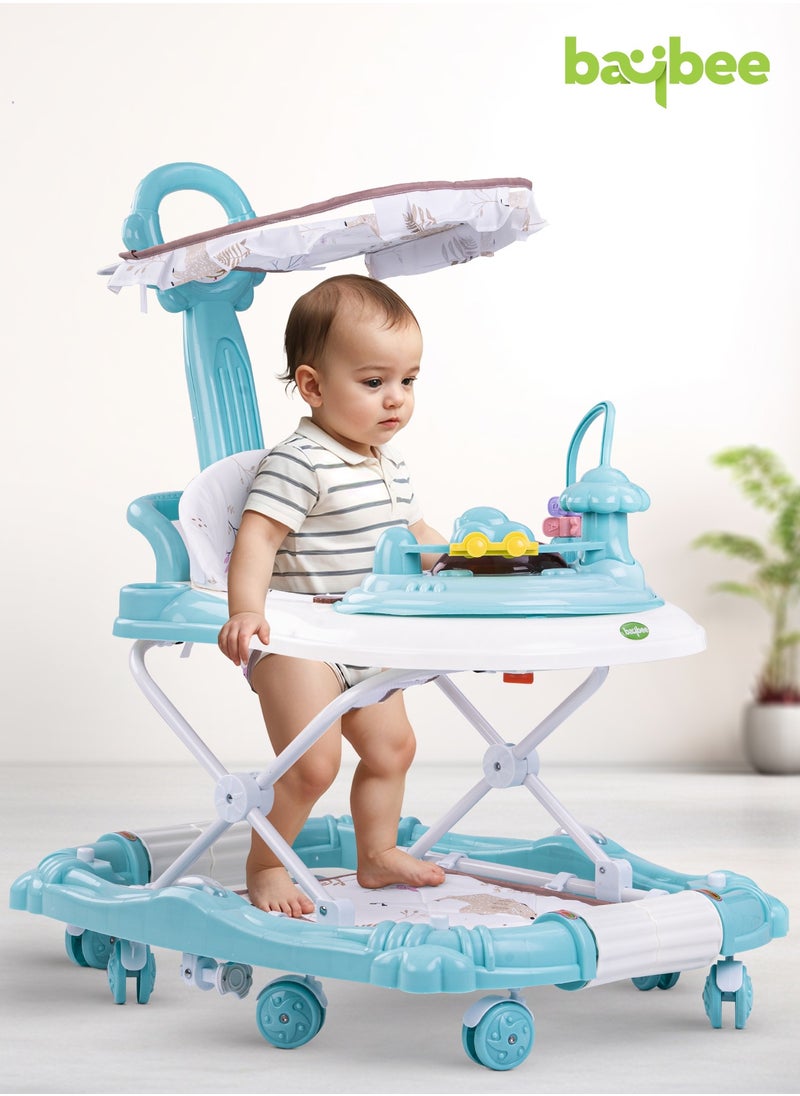 BAYBEE Bulba Baby Walker With Rocker with Three Adjustable Height Foot Mat Canopy 6-18months  - Image 2