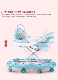 BAYBEE Bulba Baby Walker With Rocker with Three Adjustable Height Foot Mat Canopy 6-18months  - Image 4