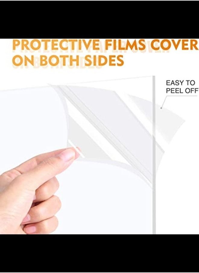 SMARTPOINTS - 6 Pieces Acrylic Plates Acrylic Glass Ultra Clear Transparent Plexiglass for Replacement Glass of Photo Frames, Project Exhibitions, Painting - Image 1