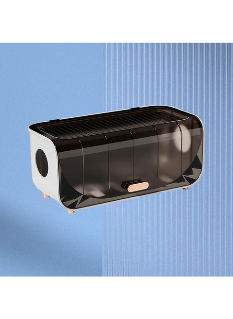 Cable Management Box Cable Mess with Design Organize Cables Inside Box, for Home Office Organization, Convenient Detachable Structure (Coffee)