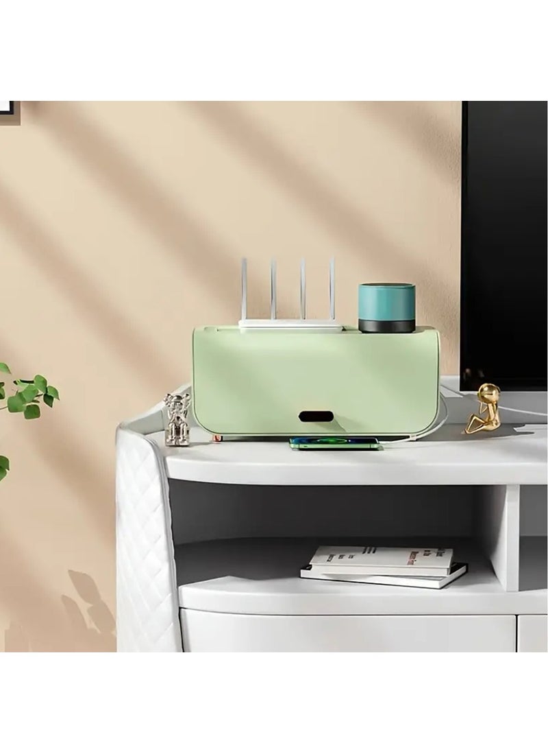Hihonor Cable Management Box Cable Mess with Design Organize Cables Inside Box, for Home Office Organization, Convenient Detachable Structure (Coffee)  - Image 3