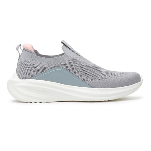 YOHO Knitted Slip-Ons for Women |Lightweight, Stylish, Breathable Casual Loafer Shoes |Extra Soft Insole & Shock Absorbing for Walking Without Lace Ladies SOS-112 | Dove Grey - UK 8 - Image 4