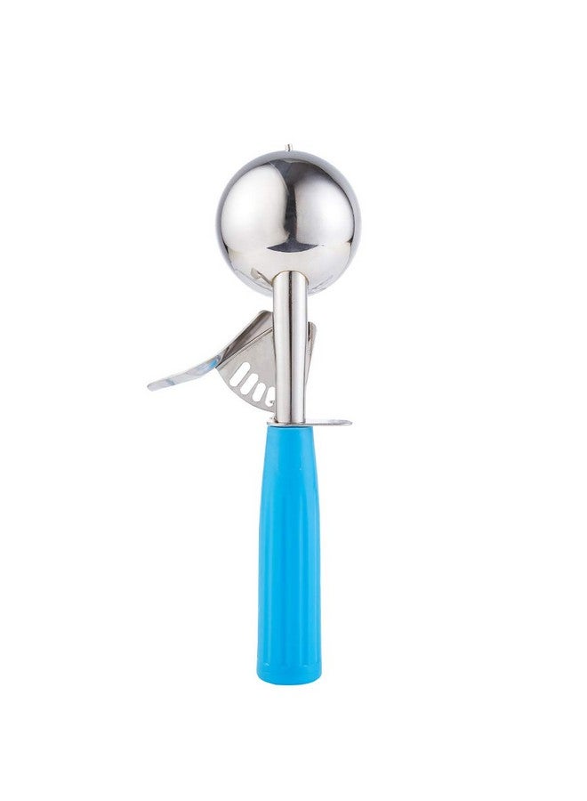 Saebye Portion Scoop - #16 (2 oz) - Disher, Cookie Scoop, Food Scoop - Portion Control - 18/8 Stainless Steel, Blue Handle - Image 4