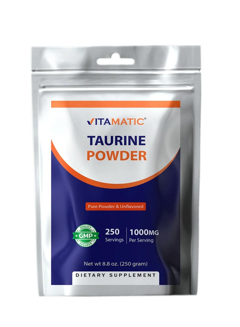 Vitamatic Taurine Powder Unflavored 8.8 oz (250 g)