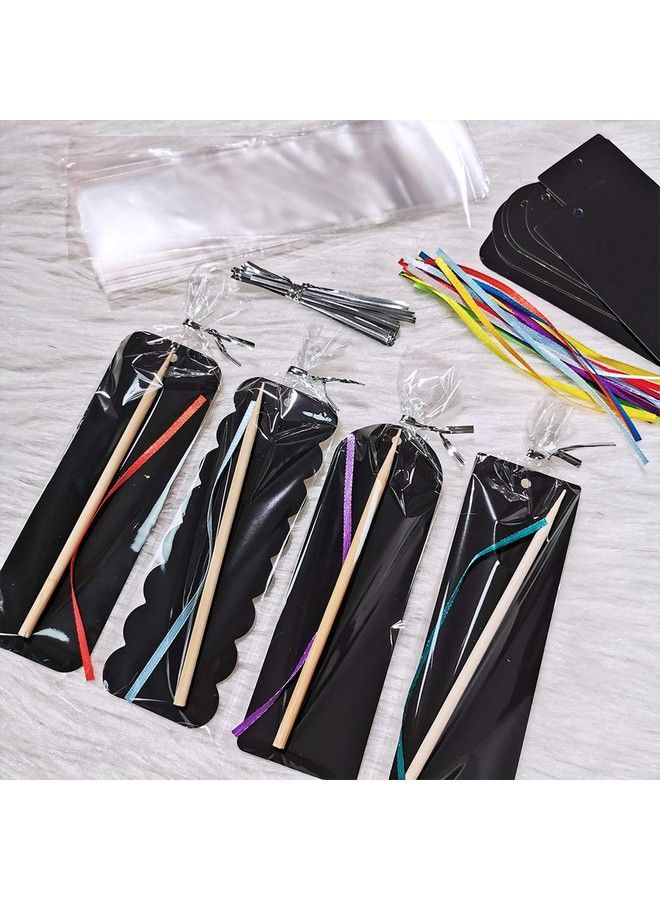 Supla 36 Sets 4 Style Magic Scratch Rainbow Bookmarks Making Kit For Kids Students Party Favor Scratch Paper Diy Bookmarks Bulk With Scratching Tools Satin Ribbons For Classroom Activities - Image 5
