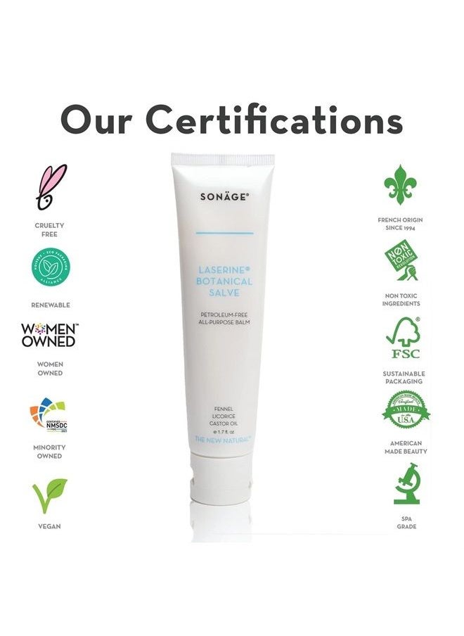 sonage - Laserine Botanical Salve | Petroleum-Free Multi-Purpose Skin Balm for Hydration | Shea Butter Salve Provides Relief from Dry Skin and Soothes Burns and Cuts | Gentle For All Skin Types - Image 1