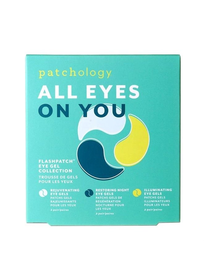 Patchology "All Eyes On You Under Eye Patches For Dark Circles and Puffy Eyes Care & Treatment - Under Eye Mask with Collagen, Retinol, Green Tea - Eye Bags, Puffiness & Wrinkles Reducer (6 Pairs)  - Image 1