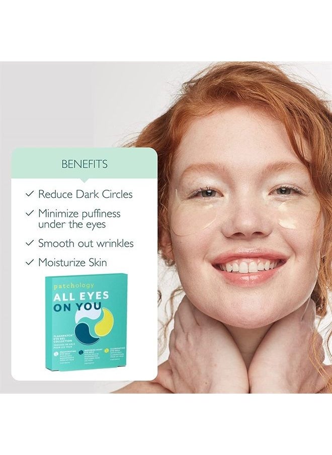 Patchology "All Eyes On You Under Eye Patches For Dark Circles and Puffy Eyes Care & Treatment - Under Eye Mask with Collagen, Retinol, Green Tea - Eye Bags, Puffiness & Wrinkles Reducer (6 Pairs)  - Image 2