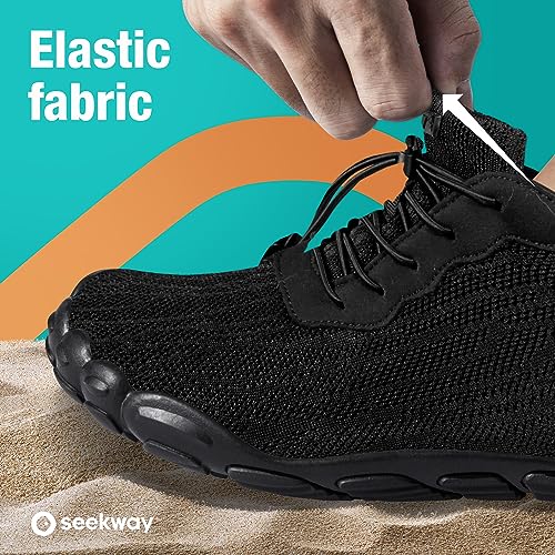 SEEKWAY Water Shoes Quick-Dry Barefoot Sports Aqua Beach Pool Swimming River Lake Hiking Kayaking Surfing Men Women AB001 Black SP001 - Image 4