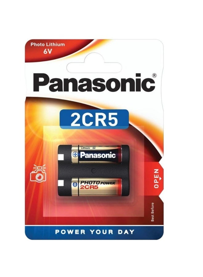 Panasonic 2CR5 Photo Power 6V Lithium Battery for Film and Digital Cameras (1-Pack, 10-Year Shelf Life) - Image 1