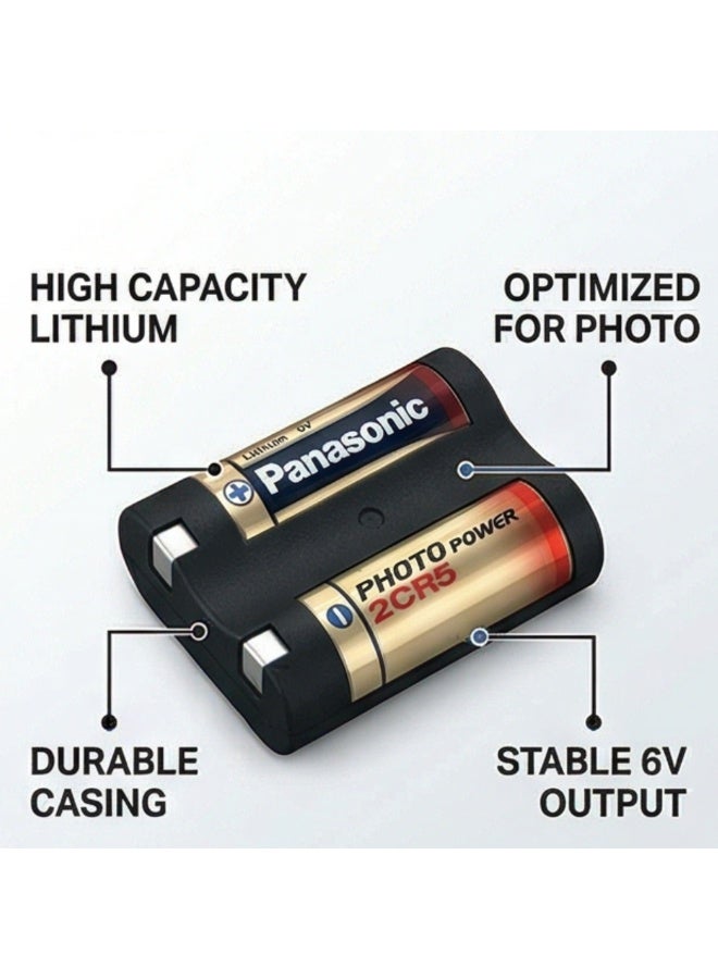 Panasonic 2CR5 Photo Power 6V Lithium Battery for Film and Digital Cameras (1-Pack, 10-Year Shelf Life) - Image 4