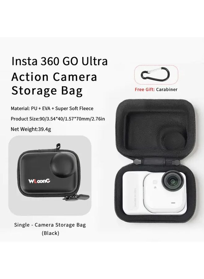 Insta360 GO Ultra Action Camera Case Hard Shell EVA Protective Storage Box IA WL 09 Black Gray - Image 1
