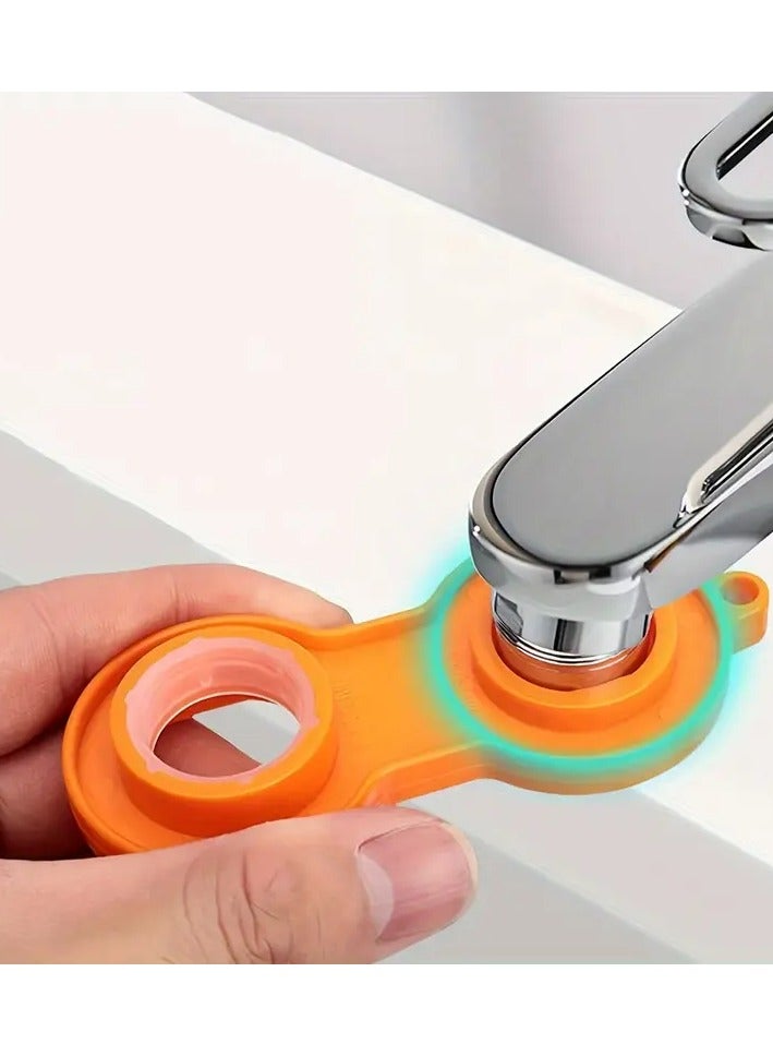 Goolsky Universal Faucet Aerator Wrench, Plastic Non-Electric Faucet Bubbler Removal Tool, European & American Thread Compatible, No Battery Required - Image 1