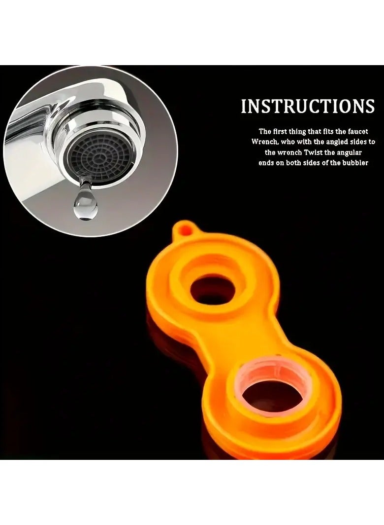Goolsky Universal Faucet Aerator Wrench, Plastic Non-Electric Faucet Bubbler Removal Tool, European & American Thread Compatible, No Battery Required - Image 5