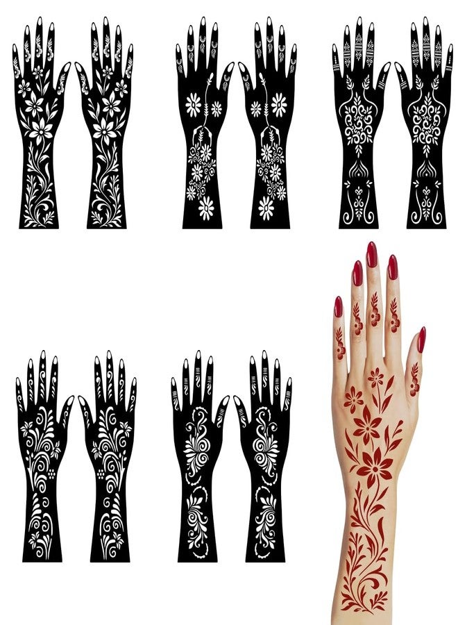 ملصقات استنسل حناء كومستيك الجميلة والأنيقة لتصميمات اليدين - Image 5