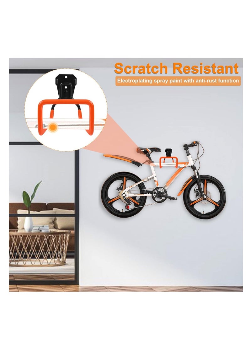 Hihonor Garden Hose Holder,  Wall Mount, Heavy Duty Garden Hose Hanger, Free Standing Metal Hose Rack for Outside Yard , Garage, Ropes etc. (1pcs Orange)  - Image 5