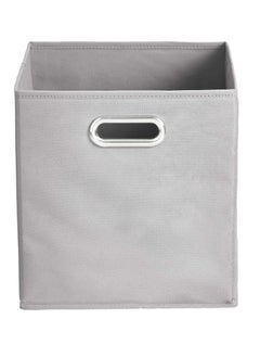 KASTWAVE Collapsible Fabric Storage Cubes with Oval Grommets 6-Pack Light Grey  - Image 3