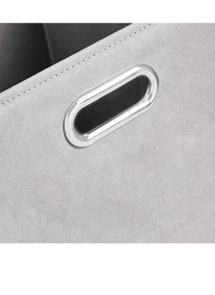 KASTWAVE Collapsible Fabric Storage Cubes with Oval Grommets 6-Pack Light Grey  - Image 4